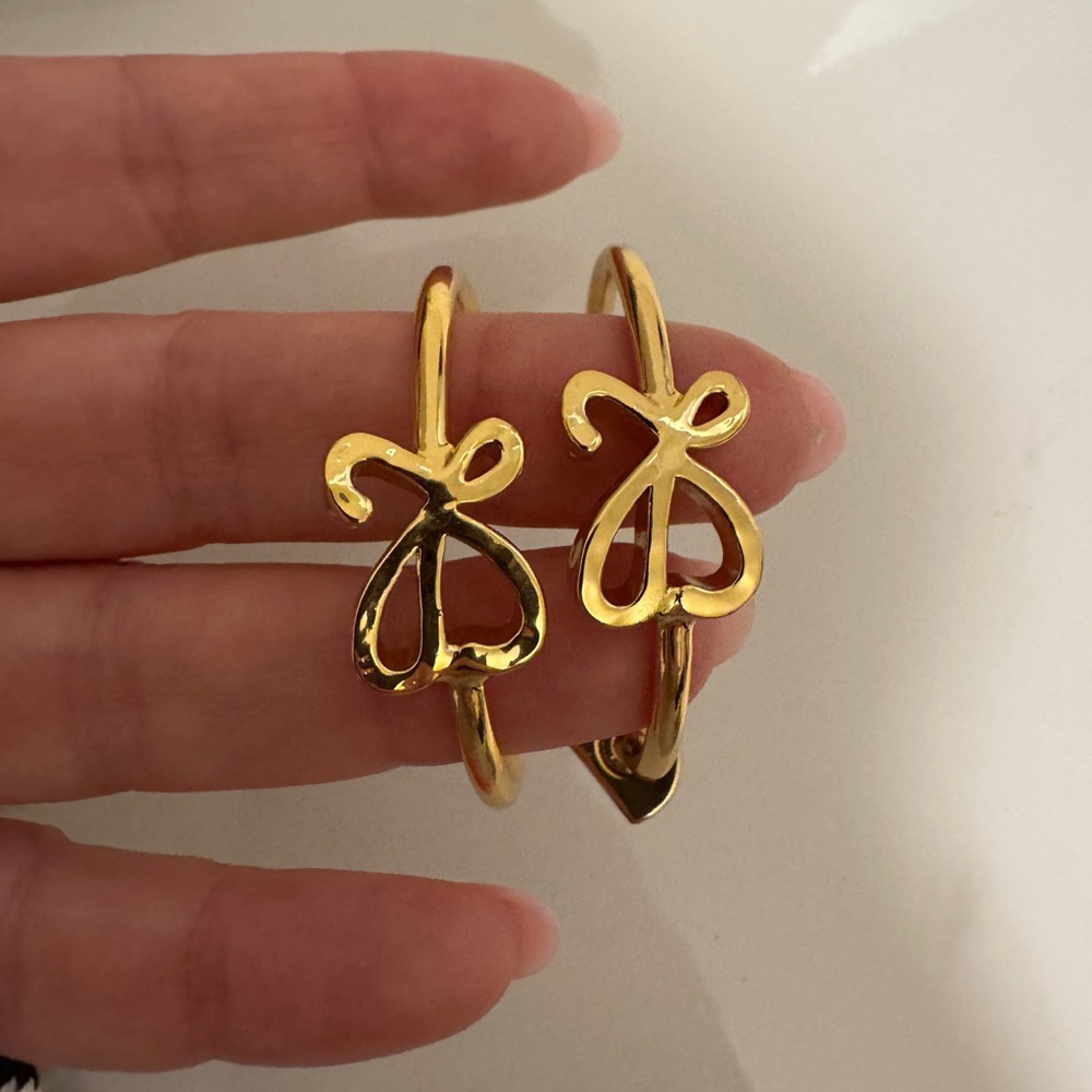 Loewe Gold Bow Earrings